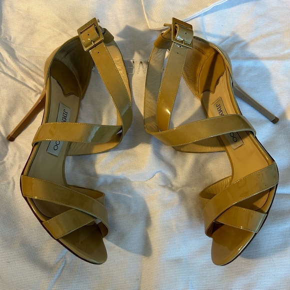 Nude Jimmy Choo Sandals. Size 38.5 - Picture 4 of 6